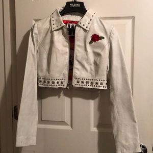 Wilson’s Leather Guns N Roses White Leather Jacket